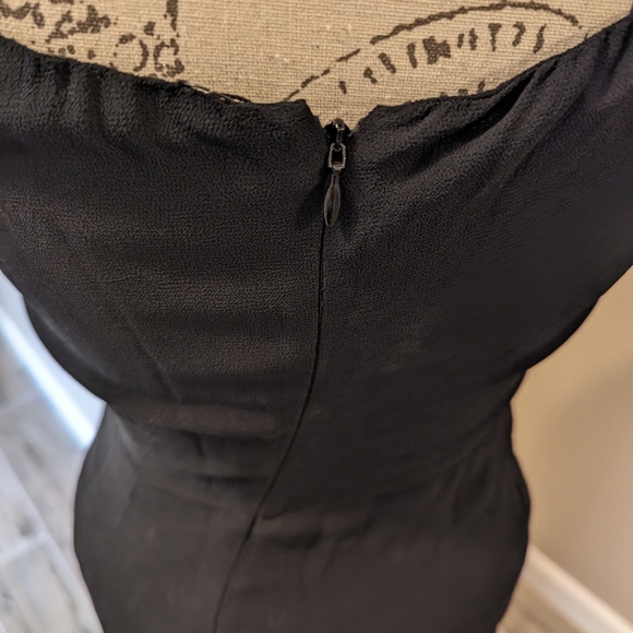 Reformation Asymmetric Formal Prom Cocktail Black Dress Size 6 NWT - Picture 6 of 7